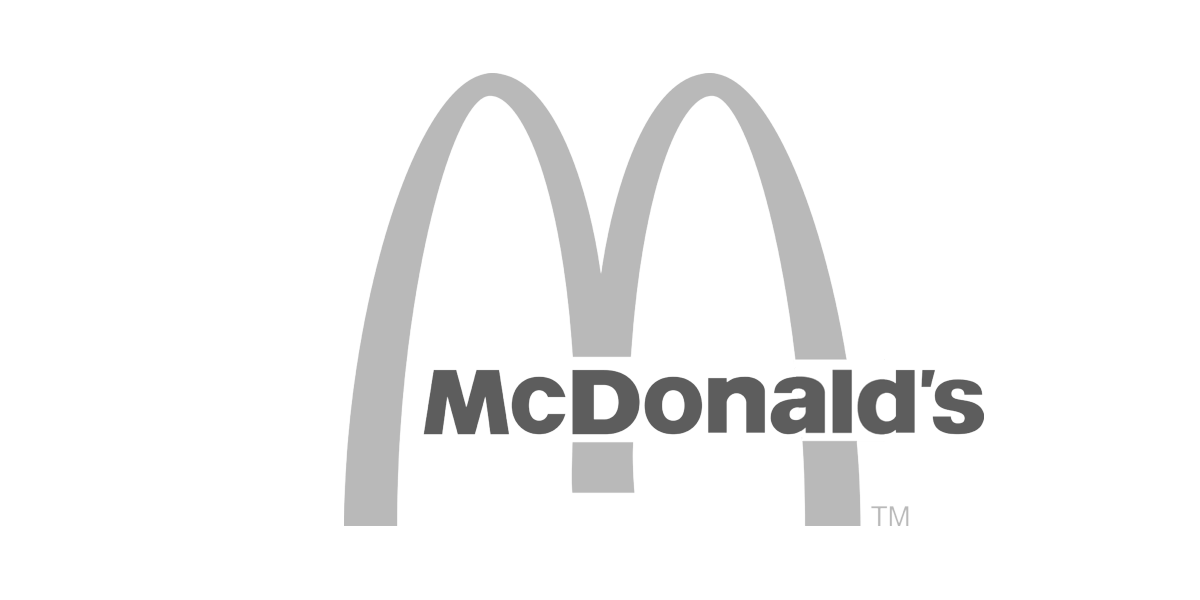 Logo of McDonald's featuring its iconic golden arches and the name 
